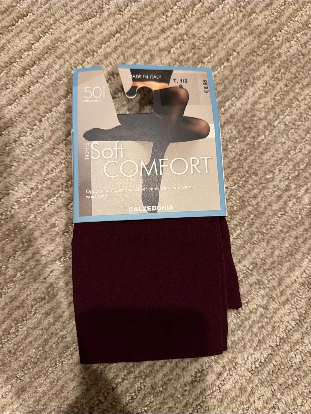 Calzedonia Soft Comfort Tights — Burgundy size small